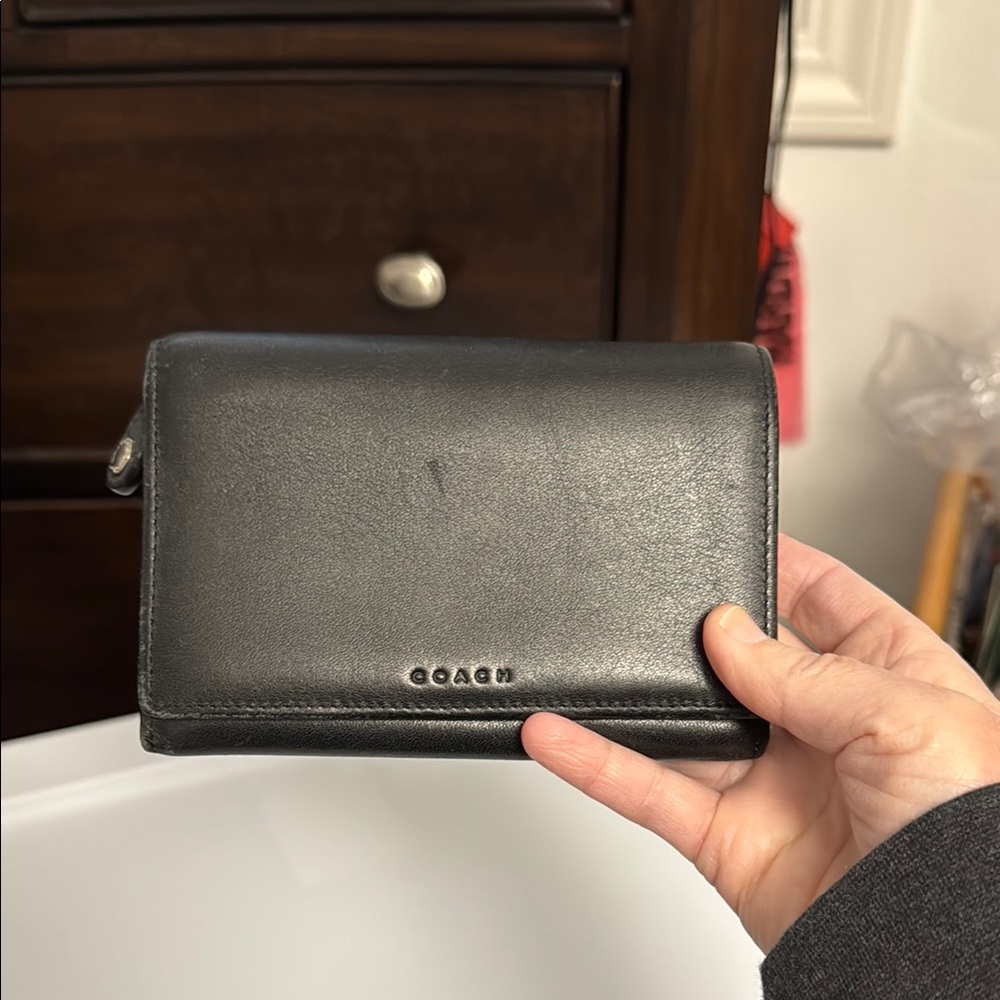 Coach Black Leather Wallet